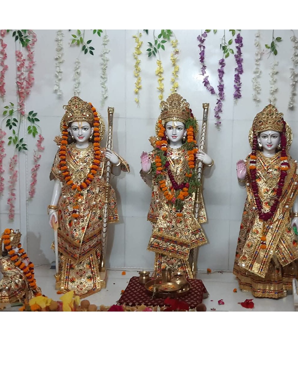 Divine shrine of Shri Ram, Sita Mata, and Lakshman ji